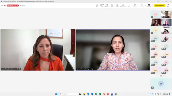 STPS_mx's tweet photo. La Subsecretaria de Empleo, Quia Chávez, inauguró el Conversatorio con motivo del Día Internacional para Eliminar la Violencia contra las Mujeres dirigido al personal de la STPS para reflexionar sobre el rol que tienen las y los servidores públicos para erradicar las violencias. https://t.co/AqXsaeN0MZ