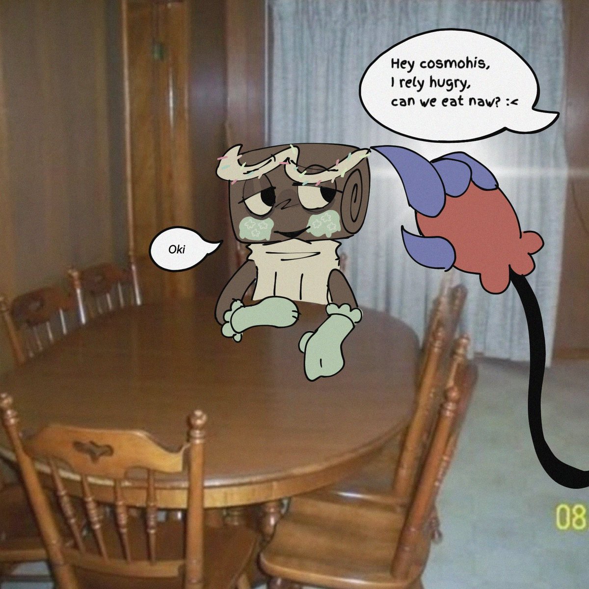 P4eddynu1t's tweet image. Homebody is hungry 🥺🥺

#Homebody #Cosmosis #CWafG