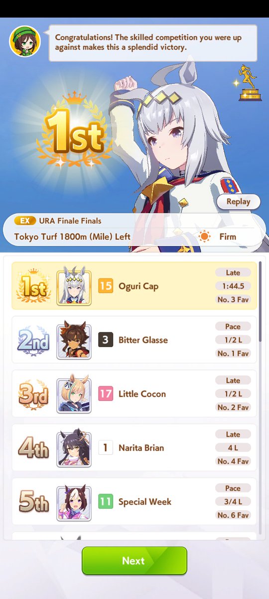 Las tantas run que pase perdiendo para que al final su primera run buena me gana el primer Unite y el Ura juntos
Y todo por ganar un entrenamiento de %56 de fallar en la ultima y pasarlo

Carajo
Esto no me sale devuelta xD