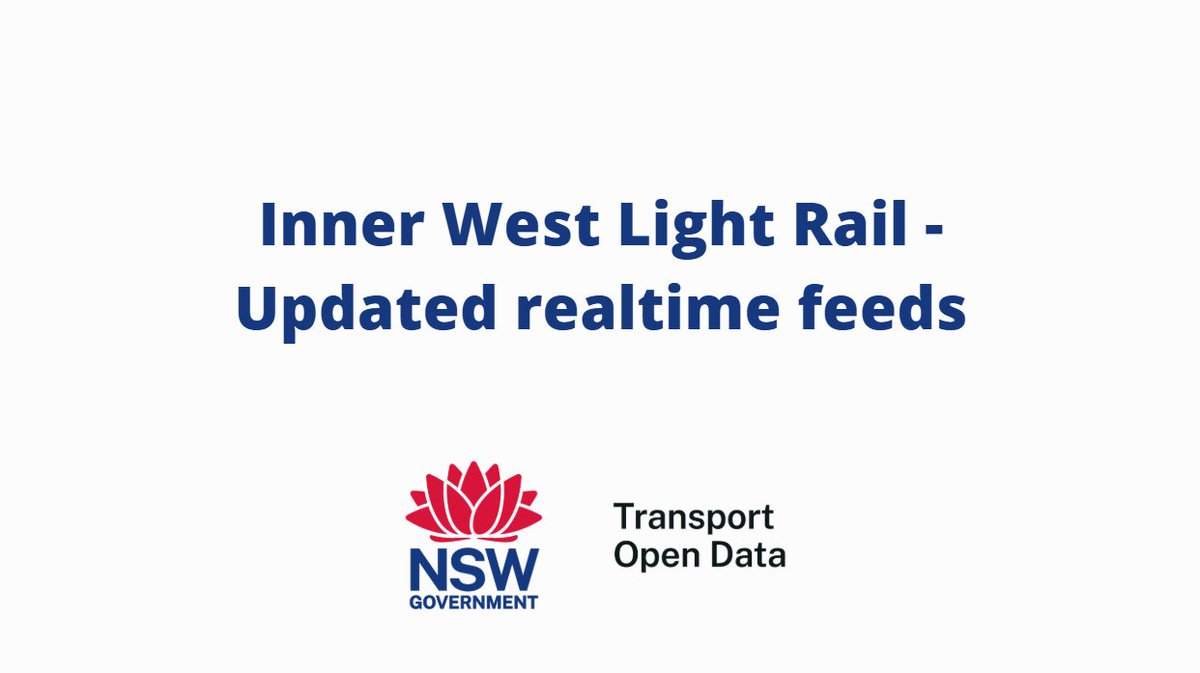 🚈L1 Light Rail in the Inner West has commenced 150 extra services/wk. The LR now runs more in the evenings, wkends &amp; PHs.🎉

View the L1 realtime feeds, which have also had an uplift, here on ODH: 
opendata.transport.nsw.gov.au/data/dataset/p…
opendata.transport.nsw.gov.au/data/dataset/p…