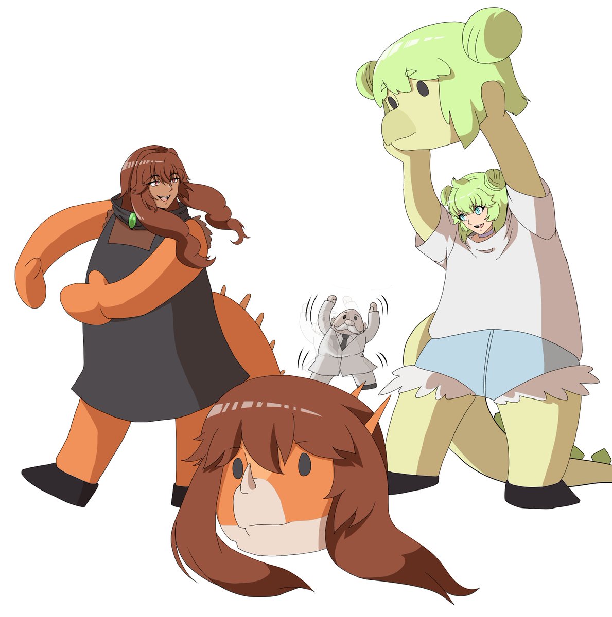 puffycrow's tweet image. muy rapido rosa y stella botargas