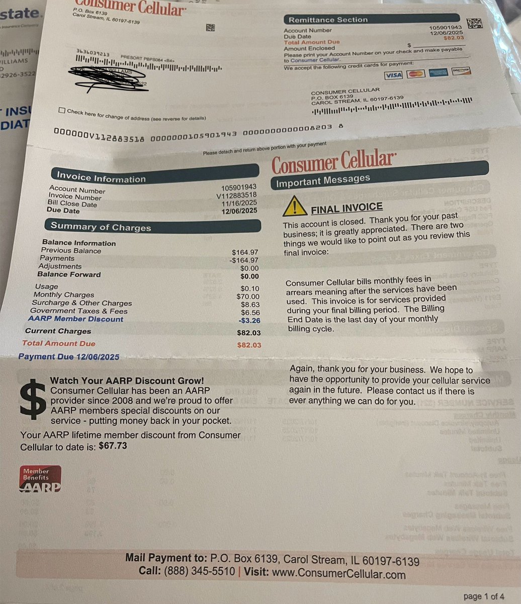 Deneale's tweet image. @Consumer_Cell YOU BETTER CANCEL THIS BILL! I paid you to zero then got the swap code and told you we were done and switching! You ain’t ruining my credit unless you want sued and you pay ME!