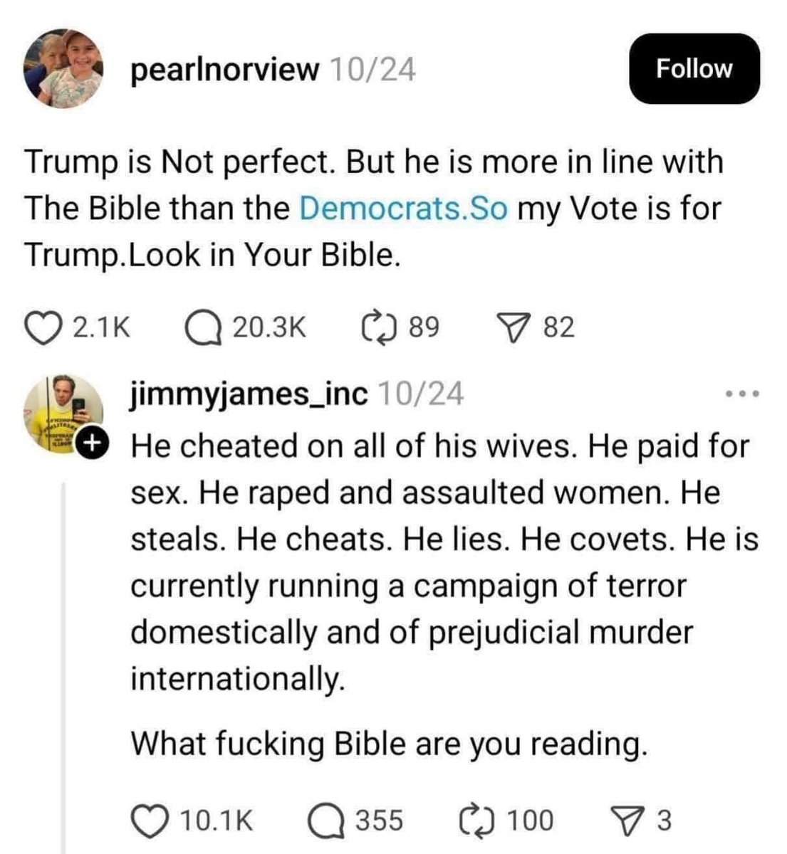 pearlnorview has defined MAGAs like no other. Lost.