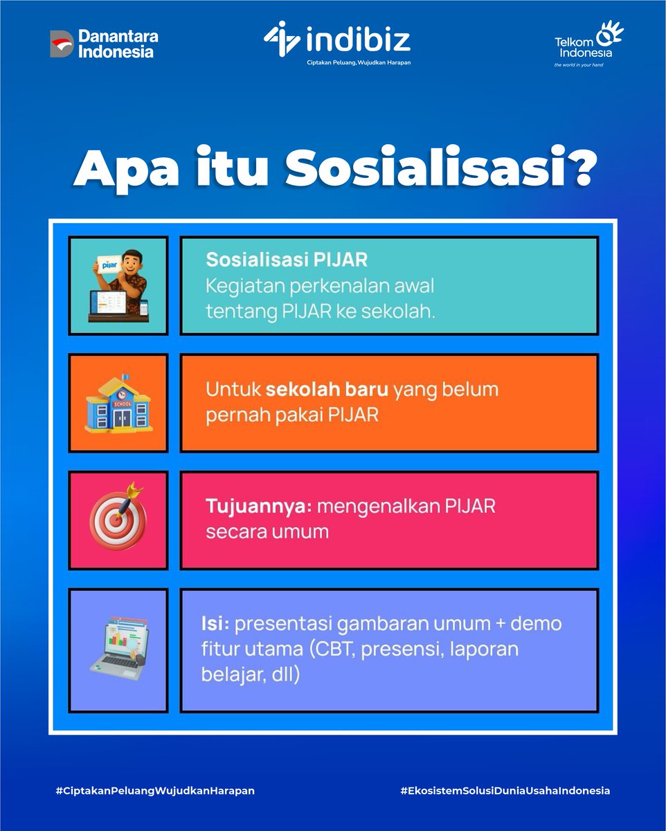 Indibiz_jtdiy's tweet image. Setiap sekolah punya tahapannya sendiri menuju digitalisasi✨

Pijar Sekolah selalu hadir memberikan pendampingan eksklusif di setiap tahap perjalanan digitalisasi sekolahmu.

Info lengkap di indibiz.co.id/flash/promo atau hubungi 08112680147

#Indibiz #Indibizjtd #PijarSekolah