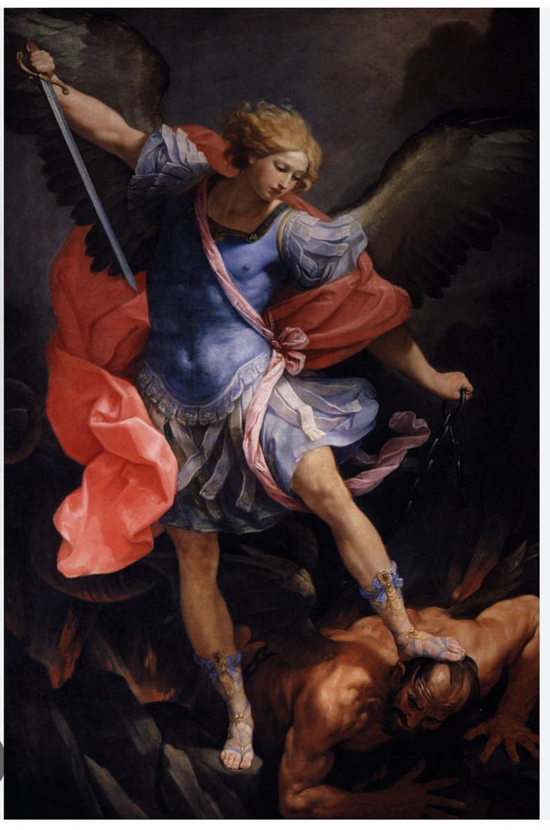 TECH7AI's tweet image. Saint Michael the Archangel, defend us in battle. Be our protection against the wickedness and snares of the devil; May God rebuke him, we humbly pray;