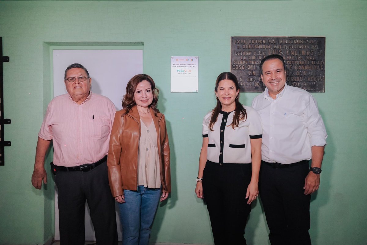 tonoastiazaran's tweet photo. Un gusto visitar junto a mi esposa @pattyruibal la Asociación de Cananenses Procasa del Estudiante, A.C. y entregarles su placa de reconocimiento como asociación PESO SOLAR 🌞🤝

Desde 2021 hospedan a 22 estudiantes, y con este programa ahora cuentan con más ahorros en su recibo de luz para enfocarse en su formación y apoyarlos a convertirse en los profesionistas que desean ser. 📘 ¡Gracias por su labor!