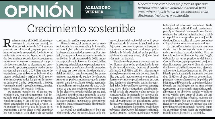El País no crece , la economía (PIB)  así lo refleja. Importante leer a <a href="/alejandrowerne7/">alejandro werner</a>