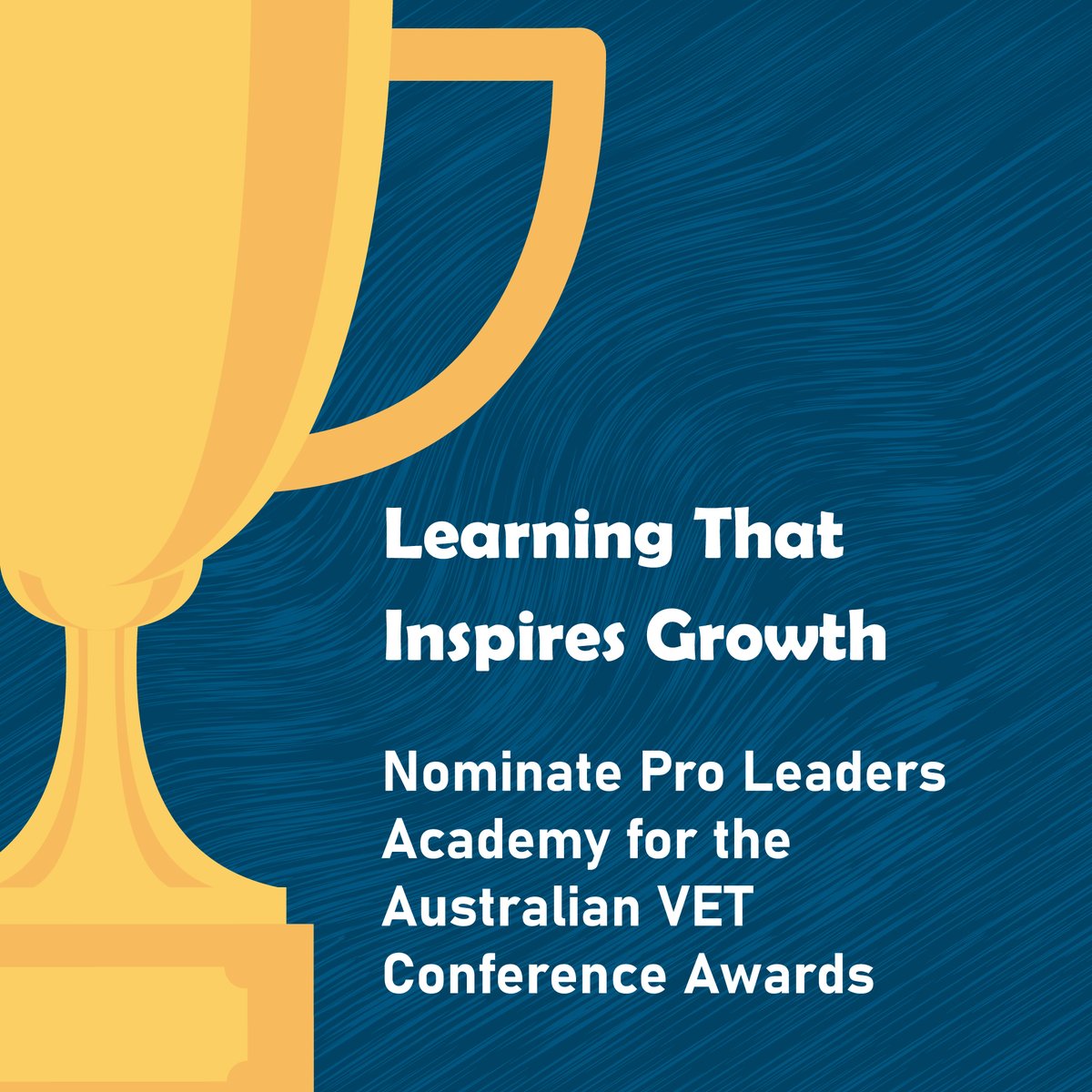 ProLeaders2016's tweet photo. 🌟 Learning transforms lives.
Nominate Pro Leaders Academy for the Australian VET Conference Awards and help us keep inspiring growth and leadership through learning.
👉 https://t.co/RDu1LPUTJx

#ProLeadersAcademy #VETAwards #LearningForGrowth https://t.co/LVqQl0Wh7D