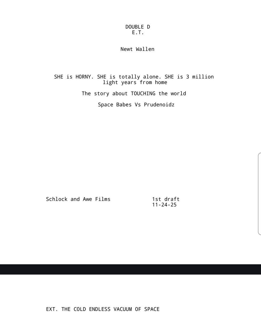 stillnewtwallen's tweet photo. Are we alone in the universe. Does Alien life exist. Those and many more questions will NOT be answered in my newest script #aliens #ufo #mutantf https://t.co/MMQpLjdpCs