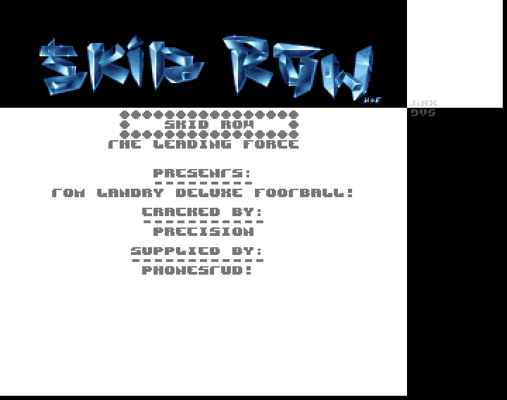 CracktroBot's tweet image. Super Skweek (1991) - Crack: Kino &amp;amp; Kufo - #AmstradCPC
Tom Landry Strategy Football - Deluxe Edition (1993) - Crack: Skid Row (SKR) - #Amiga
Arkanoid (1987) - Crack: Master - #Commodore64
RoboCop 3 (1992) - Crack: Fairlight (FLT) - #Amiga