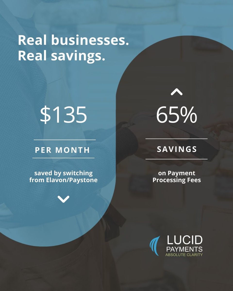 Lucid_Payments's tweet image. This business made the switch from Elavon/Paystone to Lucid Payments, and the results speak for themselves!

✅ Monthly savings: $135
✅ 65% reduction in processing fees

That’s money back in their pocket every single month. It adds up fast!

#paymentsolutions #businesstips