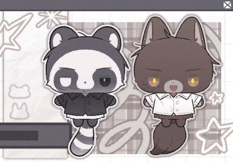 #병장즈 
🦝🐕

🎨 봄님 cm