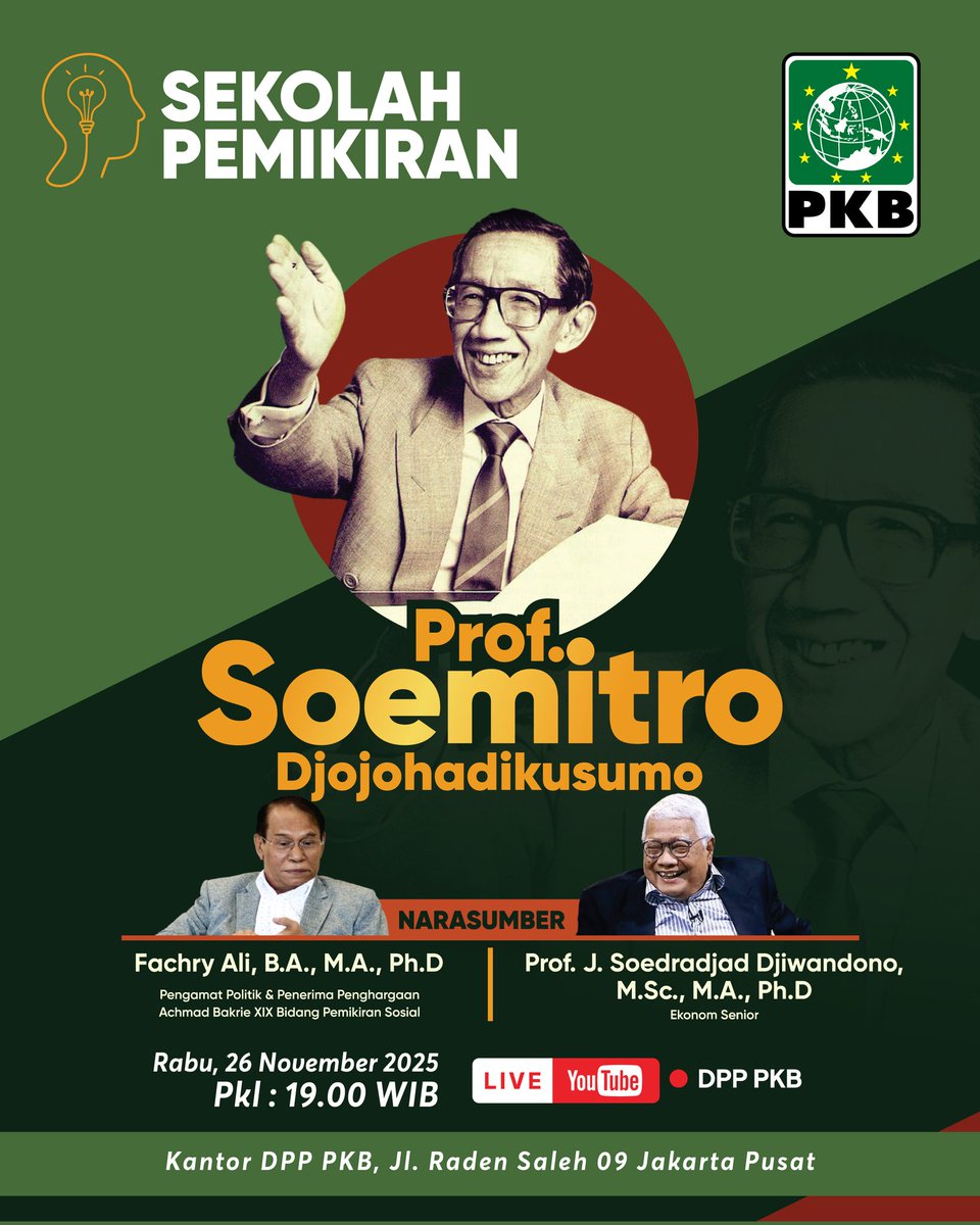 Gass hadiiirr di Sekolah Pemikiran Prof. Soemitro Djojohadikusumo