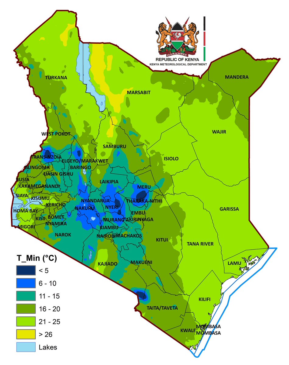 MeteoKenya's tweet image. 🌦️ Weather Forecast: 25th November – 1st December 2025

Most parts of the country will remain sunny and dry this week. However, rainfall is expected in a few areas across the Central Highlands, Lake Victoria Basin, the Rift Valley, the Coast, the South-eastern Lowlands, and…