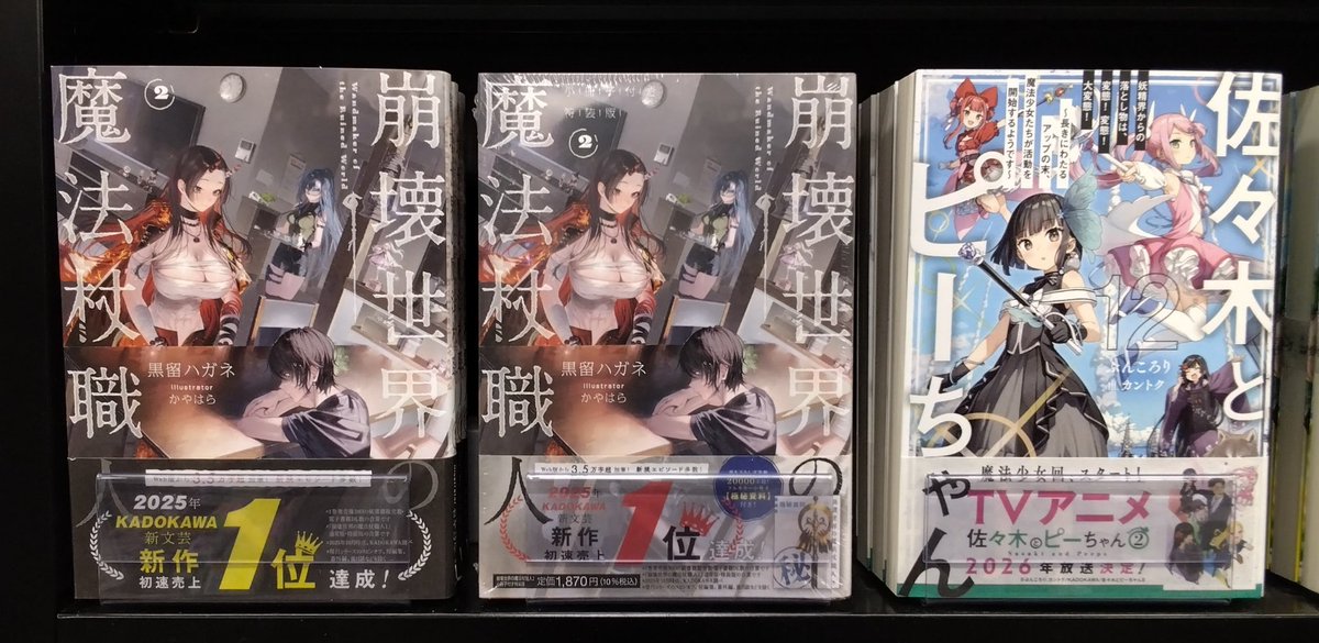 オンライン小説新刊情報】 KADOKAWA『崩壊世界の魔法杖職人 2』『崩壊