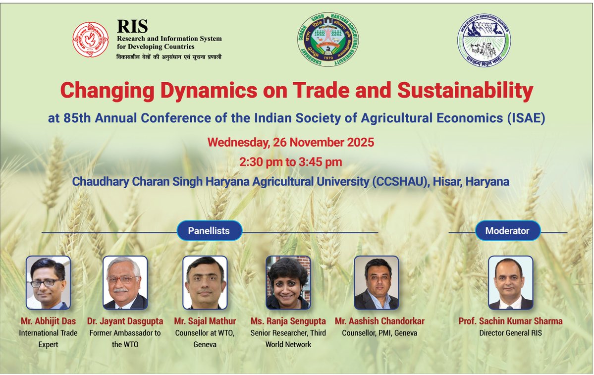 How do we draw the line between genuine sustainability and emerging forms of green protectionism? Are new environmental and due-diligence requirements reshaping global agricultural trade or simply raising new barriers for developing countries?

This Wednesday,  26th November