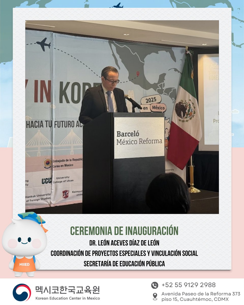kec_mexico's tweet photo. 🇰🇷 Así se vivió la Feria Study in Korea 2025 en México 🇲🇽
Gracias a todos por acompañarnos en una edición inolvidable, llena de información académica, acompañada por la presencia de autoridades de Corea.
📸 Aquí te compartimos algunos de los mejores momentos.
#StudyInKorea #KECMX https://t.co/fFAes1d3mg