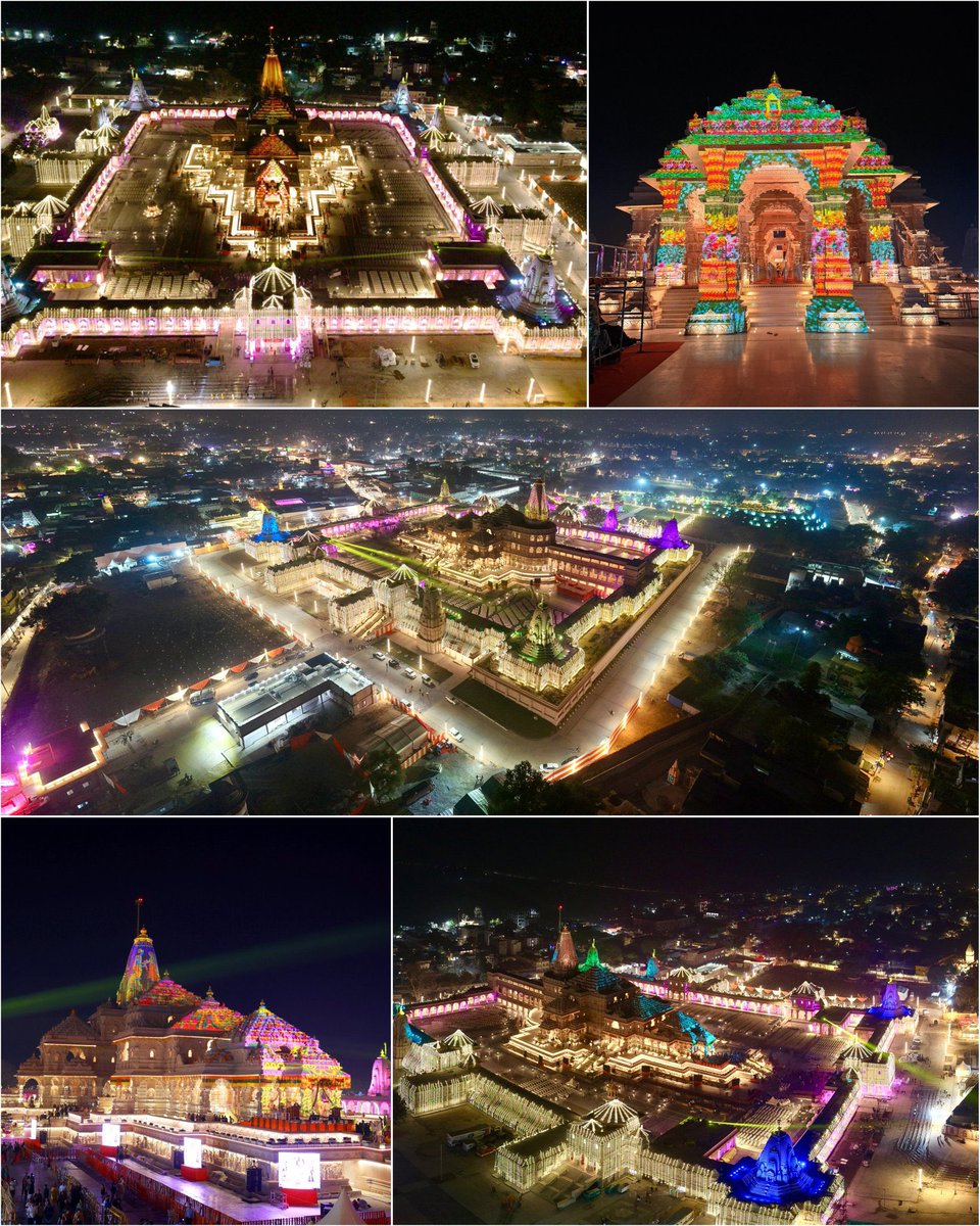 RubyPhogatYadav's tweet image. ध्वजारोहण की पूर्व संध्या पर प्रभु श्री राम का मंदिर दिव्य आभा से जगमगा रहा है।
आस्था का यह उजाला हर हृदय में नई ऊर्जा और संस्कारों का संकल्प जगाता है।
जय श्री राम। 🙏 @BJP4India @BJPMahilaMorcha
