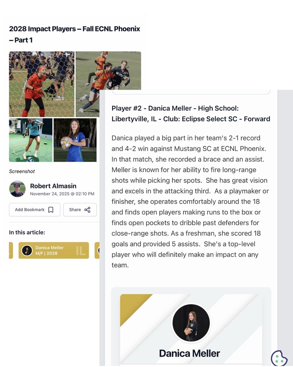 D_Meller2028's tweet image. Huge thanks to @prep_soccer for the shoutout from @ECNLGirls Phoenix! Proud of my performance and hungry for even more team success in 2026. ⚽️🔥

@EclipseSelectSC @eclipse2010ecnl @TopDrawerSoccer @ImYouthSoccer @TheSoccerWire @TopDrawerSoccer 

#ECNL #ECNLGirls #ECNLPhoenix…