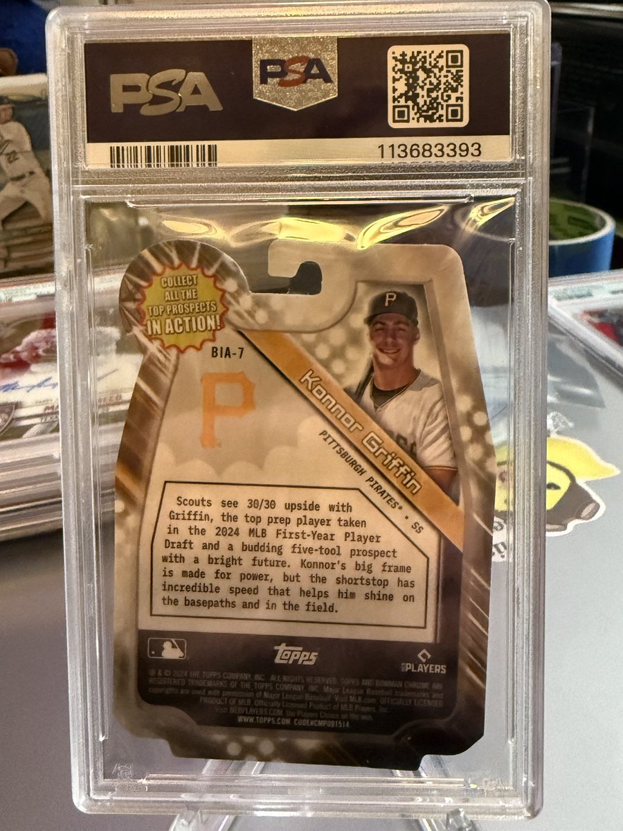 2024 Bowman Draft Konnor Griffin In Action Mini Diamond 006/150 PSA 10 #BIA7 $160

<a href="/CardboardEchoes/">CardboardEchoes</a> <a href="/HobbyConnector/">The Hobby Connector ™</a> @ILOVECOLLECTIN1 <a href="/CodiDaReposter/">CodiDaReposter</a>
<a href="/hobbyretweeters/">Hobby Retweeters</a>
<a href="/PCOregonDucks2/">Hobby Tag Facilitator</a>

RTs appreciated!