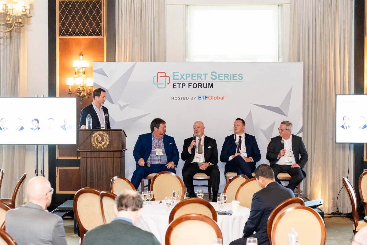 Matt_Bucklin's tweet photo. We had a great discussion on fun legal topics in the ETF industry @ETF_Global with @LeverPoint, @KipMeadows, @Sewkis, @etfbook, @ExchangiFi moderating and covering 351 Exchanges.
#ETFs #ETPForum #351Exchange https://t.co/wAkgDRFErY