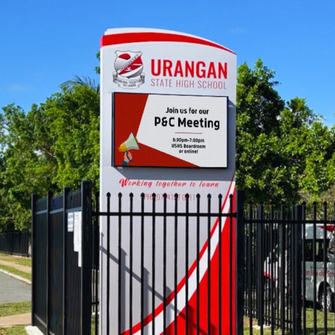 DSS_Schools's tweet image. Urangan State High School&apos;s new digital LED sign is now live, bringing a whole new level of communication to the #school community.
1300 789 968 
sales@digitalschoolsigns.com.au
#ConnectedCommunities #LEDTechnology 
#digitalsignagesolutions #LEDSigns #SchoolCommunication
