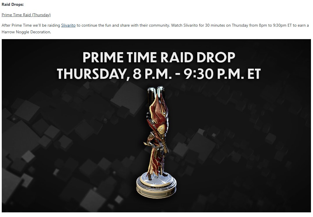 Slivarito's tweet image. Oh hey that&apos;s me! Check in after Prime Time this week (Thanksgiving!) for a drop and lots of @PlayWarframe! Thank you again DE for the host!! 🥰