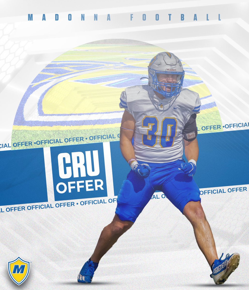 After a great conversation with <a href="/CoachK_ODonnell/">Kevin O'Donnell</a> and <a href="/Showtime_CoachP/">Princealex AyoOla</a> Im blessed to receive my 4th college offer from Madonna University! <a href="/MIexposure/">Michigan Exposure</a> <a href="/MichFBFrenzy/">Michigan Prep Frenzy</a> <a href="/FootballWLN/">Walled Lake Northern Football</a> <a href="/ExpoRecruits/">Expo Recruits</a> <a href="/valued_stars/">ValuedStars</a>