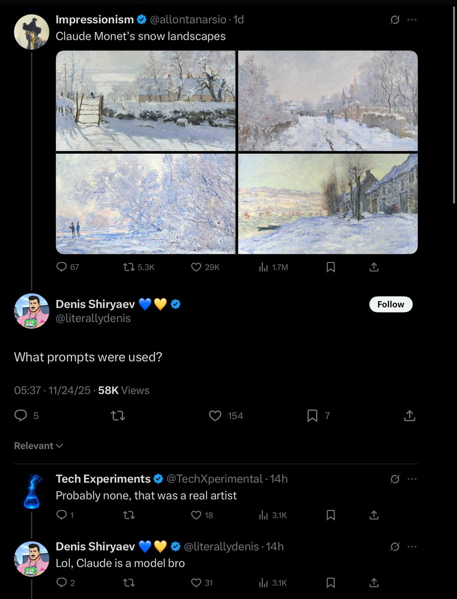 FlipFloopDev's tweet image. Imagine being this confidently uncultured

“Lol Claude is a model bro” -@literallydenis