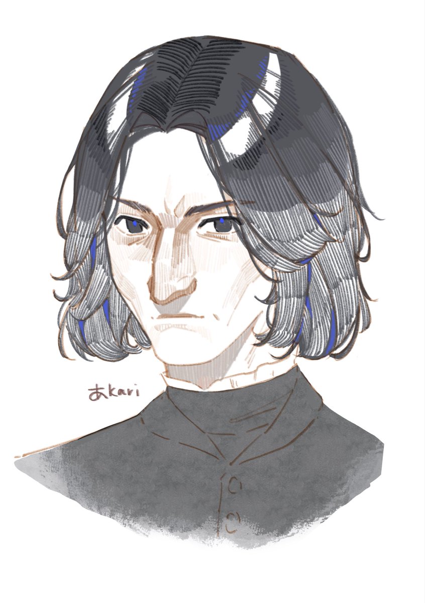 MonoAkari's tweet image. one day i’ll learn how to draw semi-realism properly #severussnape