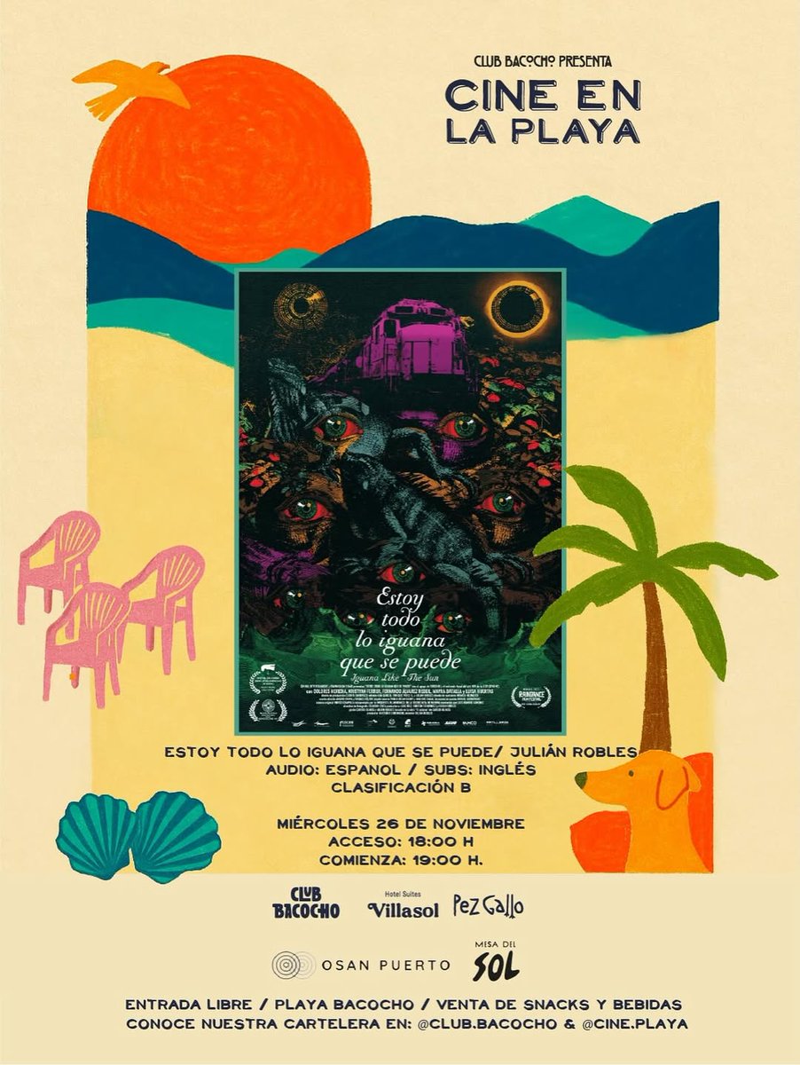 Si alguien anda sufriendo en las playas de Puerto Escondido, pasado mañana podrán ver este relato chejoviano en su entorno tropical. La entrada, el atardecer y el mar son gratis. Estoy todo lo iguana que se puede.