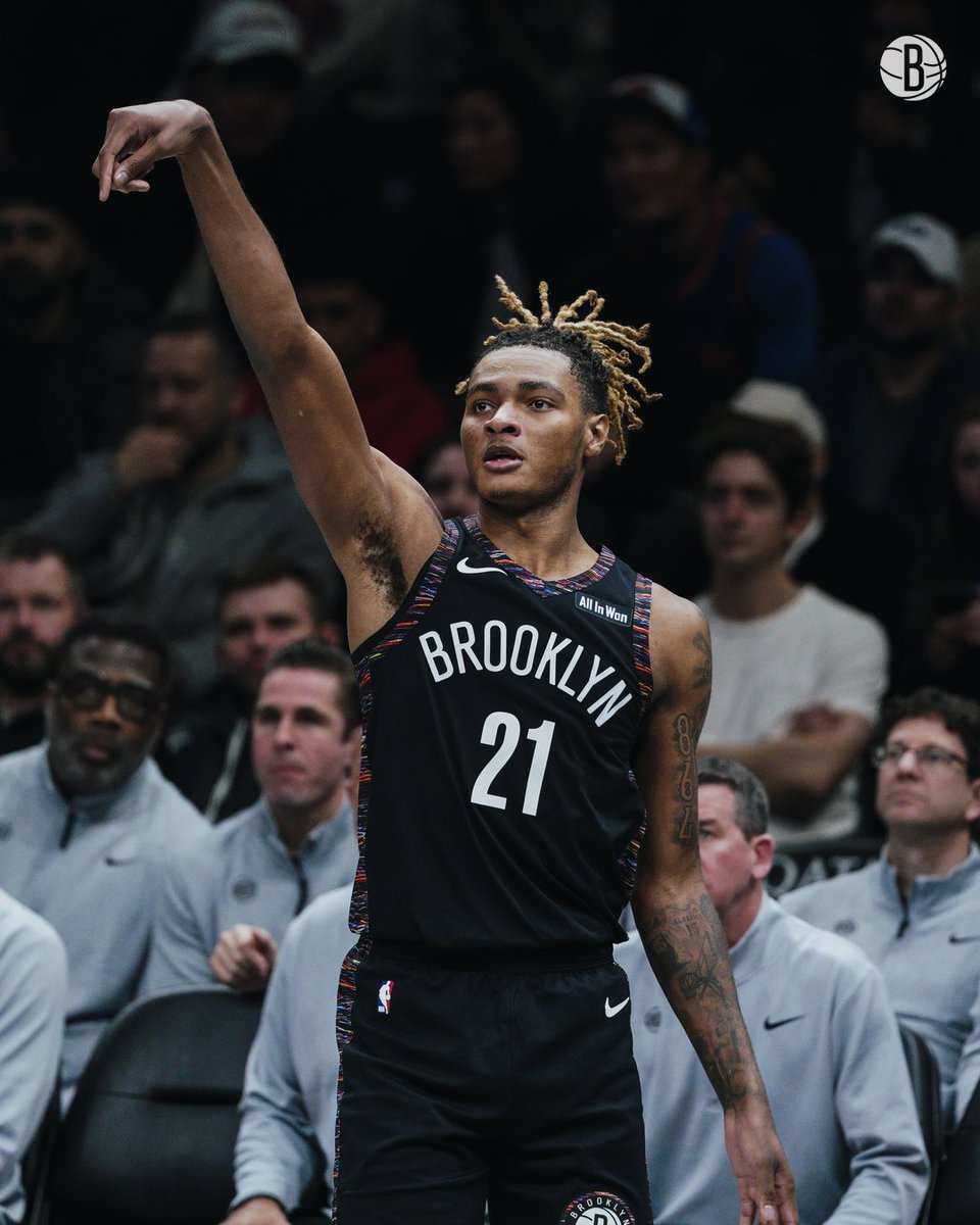 BrooklynNets's tweet photo. .@NoahClowney tonight: 

▪️ 31 PTS (career-high)
▪️ 4 REB
▪️ 3 AST
▪️ 7 3PM (career-high) https://t.co/5xUGDaEhto