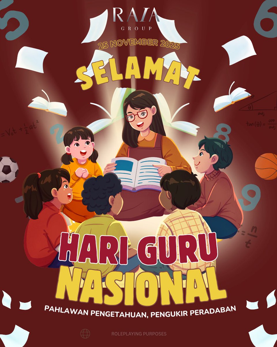 RAlAGROUP's tweet image. ⠀ ⠀
 ⠀ ⠀
𝐁𝐄𝐑𝐈𝐓𝐀 𝐑𝐀𝑰𝐀
─────────

Sebuah pena bisa mengubah dunia, namun yang mengajarkan cara memegangnya jauh lebih hebat.

Selamat Hari Guru Nasional, para pahlawan tanpa tanda jasa.
⠀ ⠀
 ⠀
