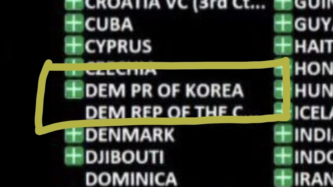 번) 유엔은 방금 "고문 및 기타 잔혹하고 비인도적이거나 품위 훼손적인 대우와 처벌"을 종식시키기 위한 결의안을 통과시켰습니다. 

3개국이 이에 반대표를 던졌습니다.

미국 🇺🇸
이스라엘 🇮🇱
아르헨티나 🇦🇷

-

심지어 그 북한마저도 찬성표를 던졌는디... 이거 뭐 요식행위조차 안 하겠단 소리죠