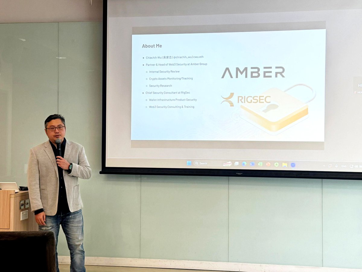 Excited to share insights from the Fraud Investigation Training 2025 at  @HKUniversity, where Dr. @chiachih_wu, our Head of Web3 Security, and Chief  Security Consultant at @RigSecOfficial discussed Cryptocurrency Cyber-crime  & Money Laundering
