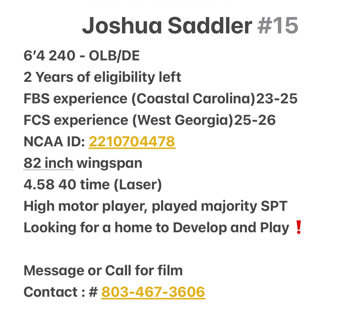 Joshua Saddler tweet media