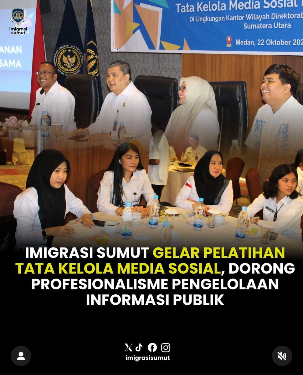 [Imigrasi Sumut Gelar Pelatihan Tata Kelola Media Sosial, Dorong Profesionalisme Pengelolaan Informasi Publik]

Info selengkapnya👇👇
instagram.com/p/DQIbwRvE9z5/…

#ImigrasiSumut 
#InfoImigrasi #kemenimipas #guardandguide #infoimipas #imigrasiindonesia
#kanwilditjenimsumut