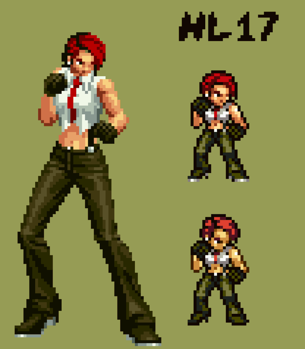 hl08717's tweet image. Vanessa del kof adaptado al estilo MS con 2 versiones diferentes 💥💯
#KOF #metalslugstyle #HNL17 #pixelart
