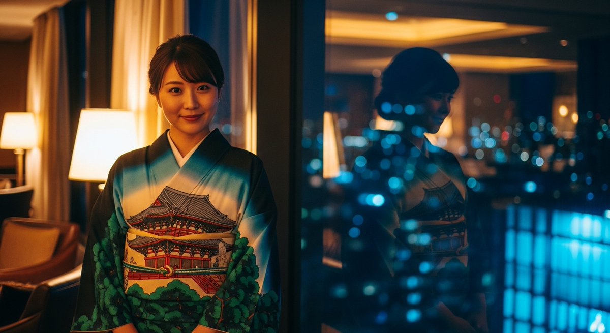 ApwzDFWdvs75800's tweet image. 静かな夜に灯る明かりと、そっと佇む着物姿。喧騒の外側でふっと息ができる瞬間。こういう“余白の美”もっと発信するのでフォローしてくれると嬉しい🕯