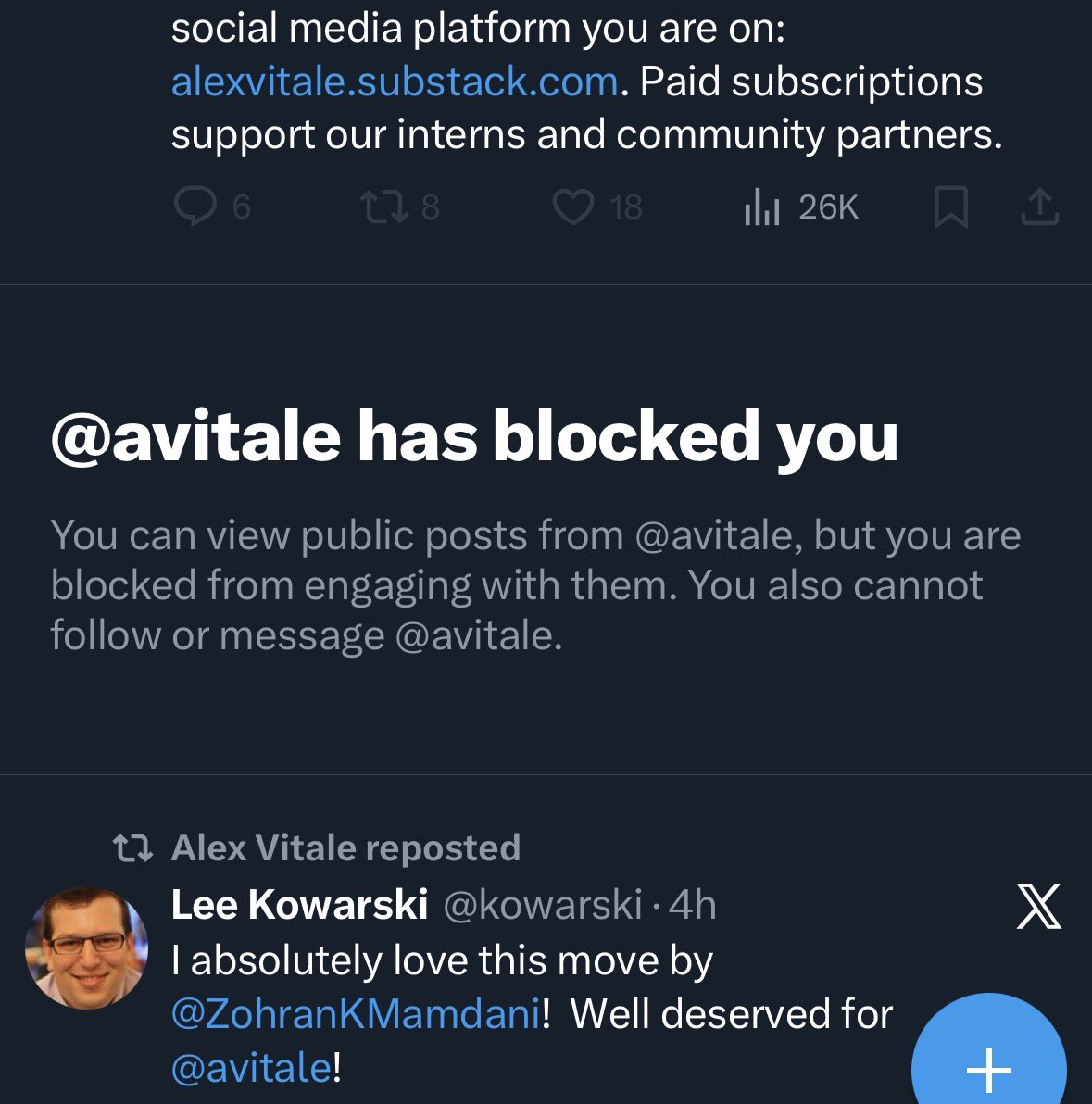 VickieforNYC's tweet image. So not only is our new mayor’s head of ‘community safety’ the author of a book despicably titled ‘The End of Policing’ — he also apparently has me blocked, an elected official in the city he supposedly is here to serve.

This is 24 hours after a mob of thugs rampaged through a…