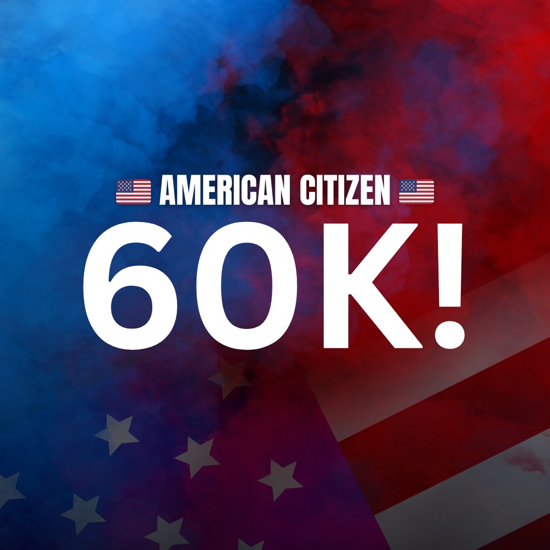 Just hit 60K! 🚀 Huge thank you to everyone who’s followed, liked, &amp; engaged with my content. I appreciate all the support &amp; love you’ve shown. Subscribe to support: <a href="/realtalkstruth/">American Citizen 🇺🇸</a> 📲

Drop a 🇺🇸 if you need a follow back.