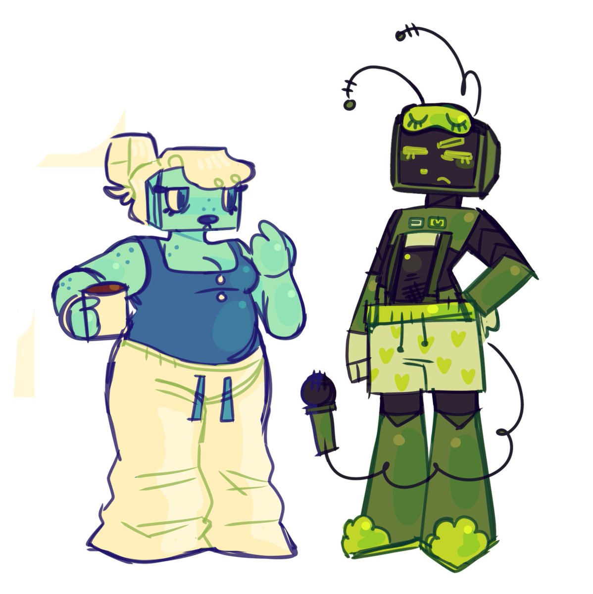 tishayurii's tweet image. microtissues pajama doodle 😁 #dandysworld I  PROMISE  ILL  DRAW  ATHER  TOONS  SOON