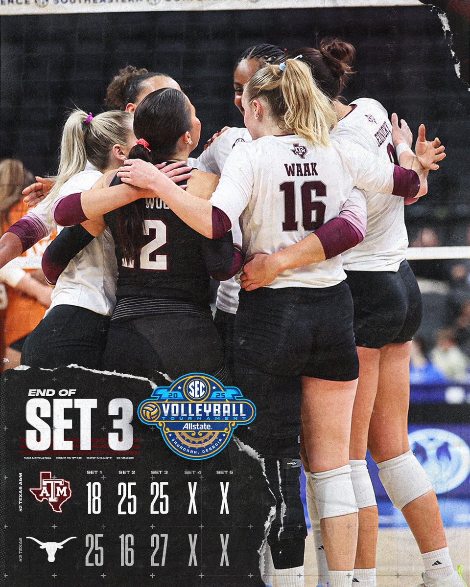 AggieVolleyball's tweet image. Texas takes set 3👍

#GigEm // #AggieVB