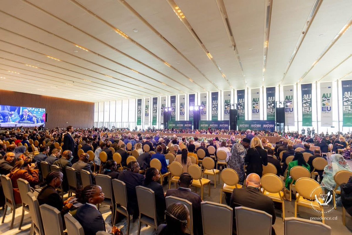 Le Président de la République Félix Antoine Tshisekedi Tshilombo a participé, ce lundi à Luanda, en Angola, au 7ème Sommet des Chefs d’État et de gouvernement Union européenne - Union africaine (AU-EU Summit), organisé sous le thème « Promouvoir la paix et la prospérité .