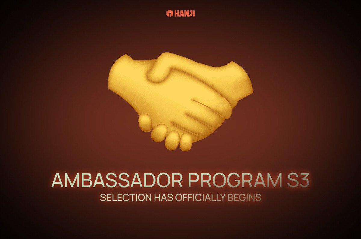 Crypto_Jayone's tweet image. 🌟 Hanji Ambassador Program: Season 3 Kicks Off!

The wait is over Hanji Ambassador Program Season 3 is officially here! 🚀

This is your chance to join a vibrant community, spread the word about Hanji, and earn exclusive rewards for your contributions. Whether you’re a seasoned…