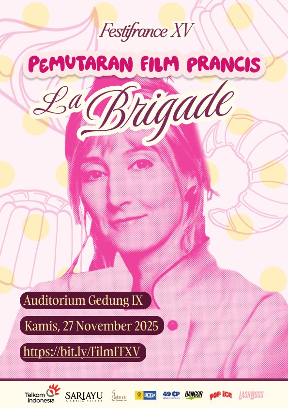 ui_event's tweet image. FestiFrance XV – Projection du Film
Tonton La Brigade: kisah hangat tentang impian, perjuangan, dan dapur kecil yang mengubah masa depan. 👨‍🍳
📅 27 Nov 2025 📍 Auditorium Gedung XI
🎟️ bit.ly/FilmFFXV
Siapkan popcornmu, kamu bakal lapar. 🍿