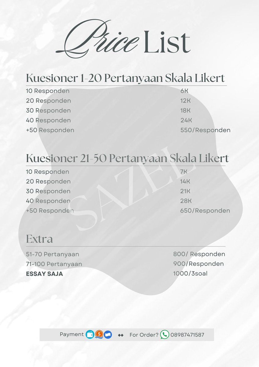 Sazel – Jasa responden (OPEN TIAP HARI) tweet media