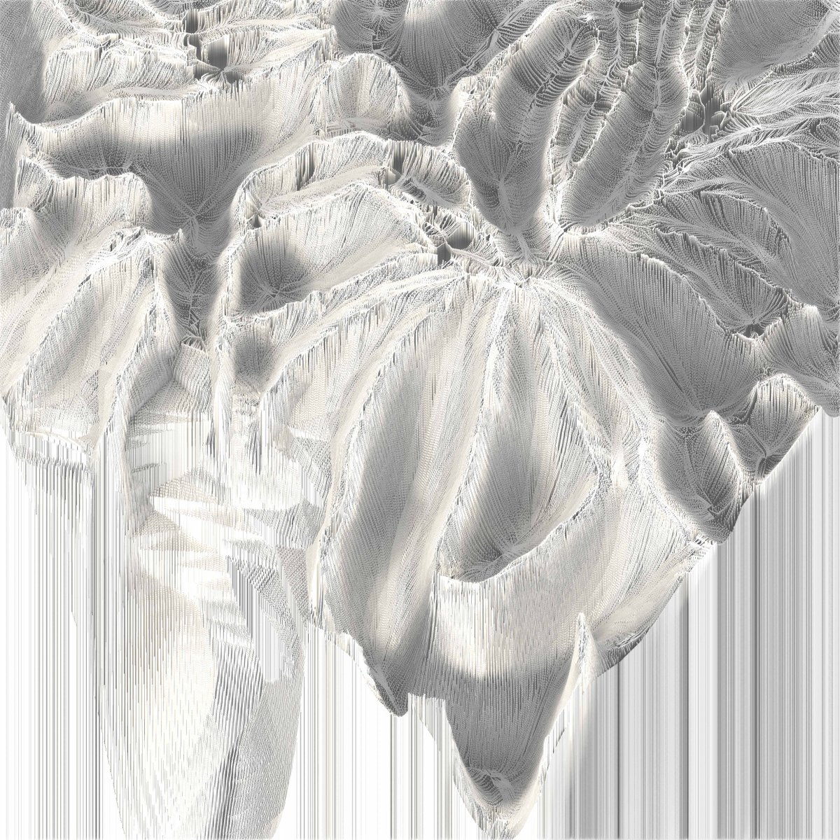 KairosTsg's tweet image. Drape#08,  1/1,  0.01 $ETH  @opensea

Three million pillars generate topography. 
The power of numbers transforms minimalist forms into
expressive natural landscapes.
opensea.io/assets/ethereu…

#Generative #NFT #art #Rhino7 #Grasshopper mtbrs.net/ps_kairostsg_D…
