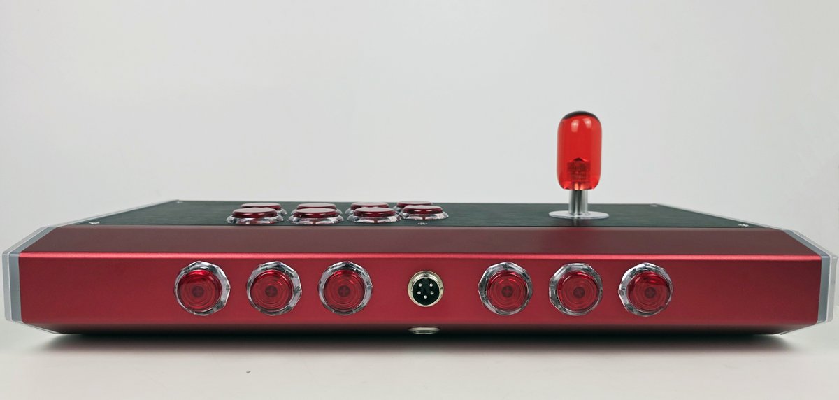 ASURAFACTORY's tweet image. Product Specifications

2nd-gen Asura Force(4th) Ember Rose (Red)
Cosmic Black Top Plate (Option)
Knee Lever Neo
Sitong Buttons – Clear Rim / All Red
LED Bluetooth Controller Module (Option)
Brook Gen5X