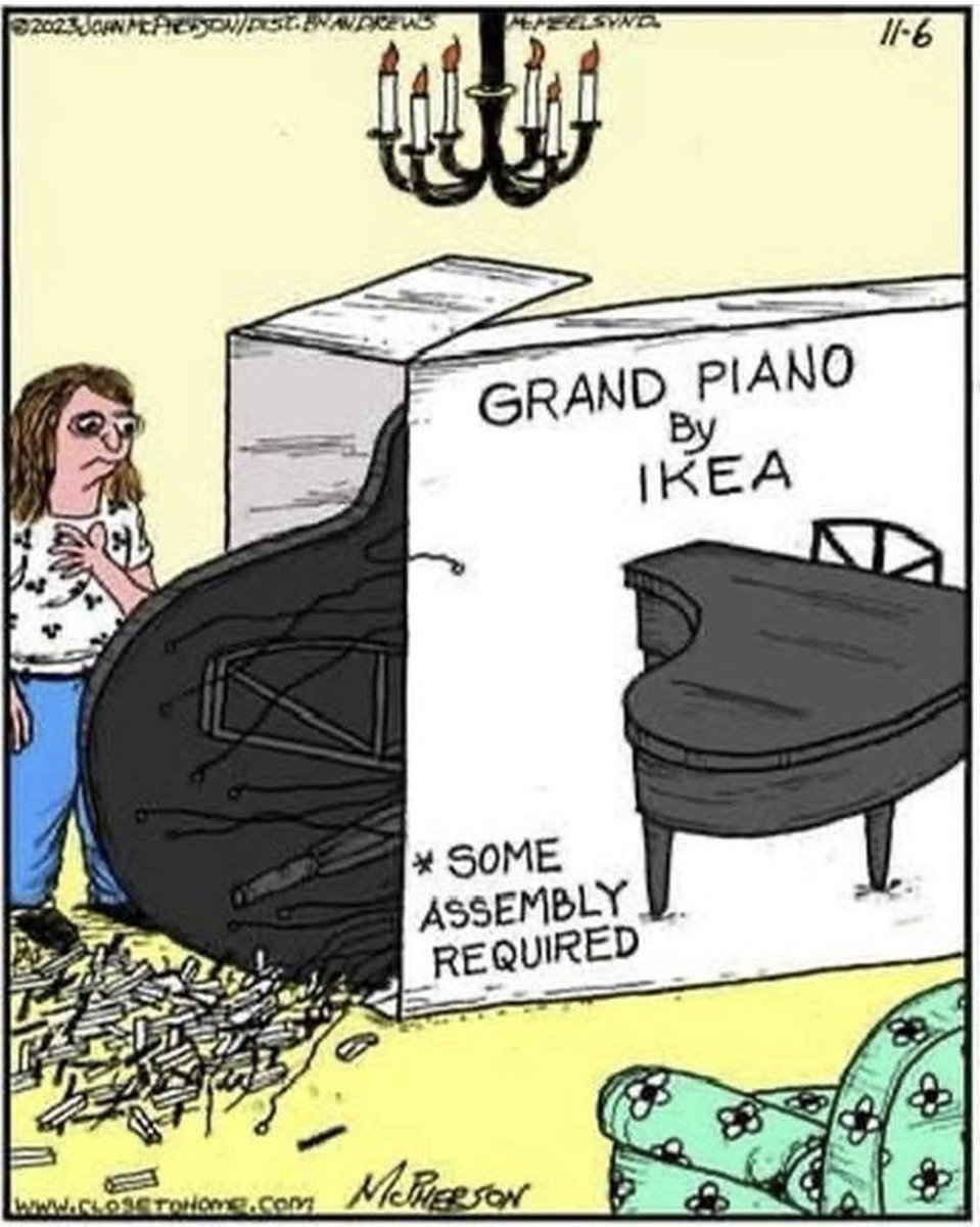 #jokeoftheday And their secret: once you open it you can’t get all the parts back in the box to return it! #piano #music